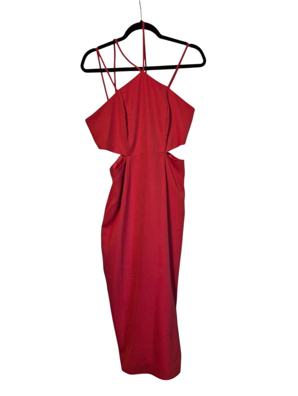 Laundry By Shelli Segal Red Midi Cutout Dress size 6 - Picture 3 of 8